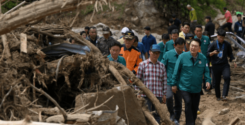 South Korea pledges $8.4M for rain-hit areas; opposition criticizes president