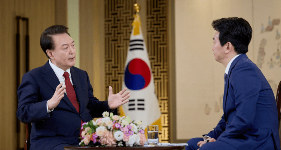 President Yoon’s defense of first lady in TV interview ignites backlash